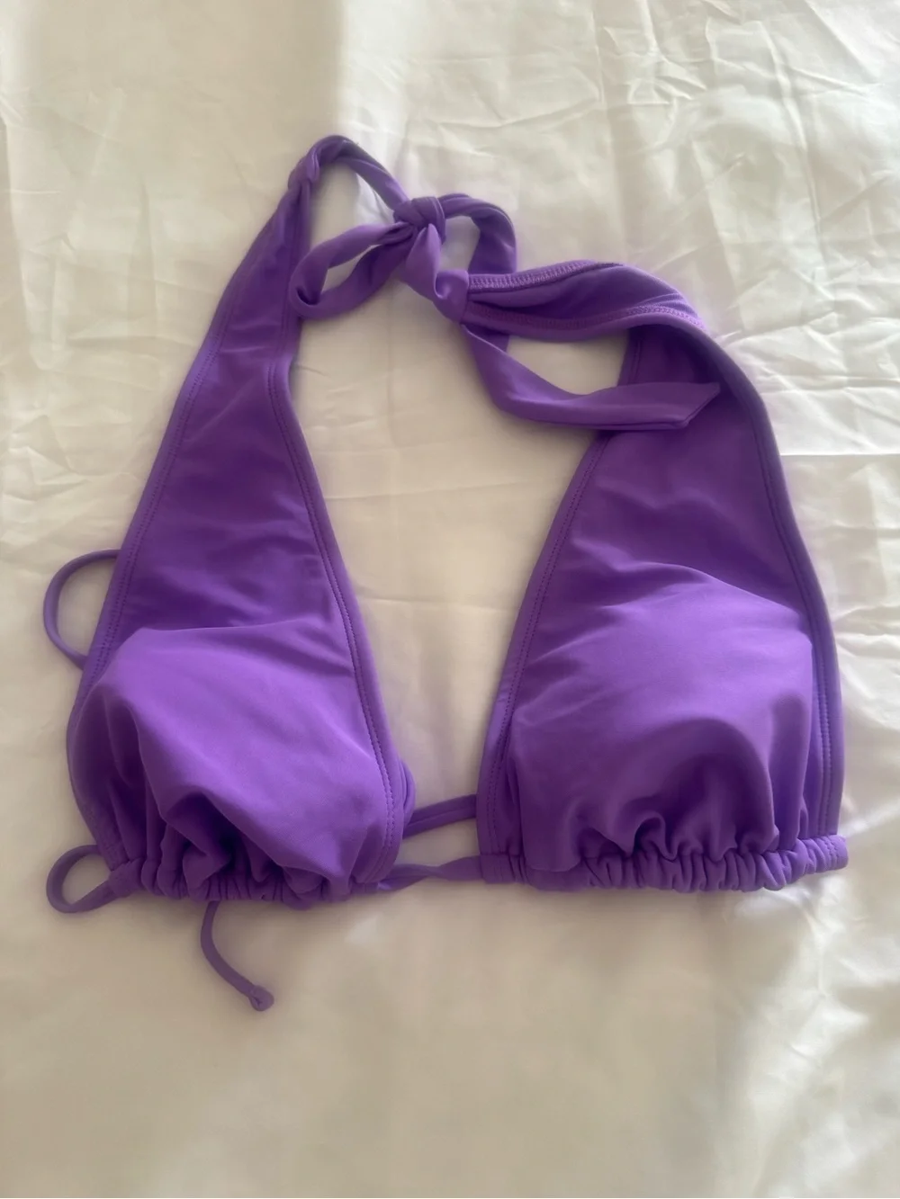 wild fable Lilac Triangle Bandeau Halter bikini top